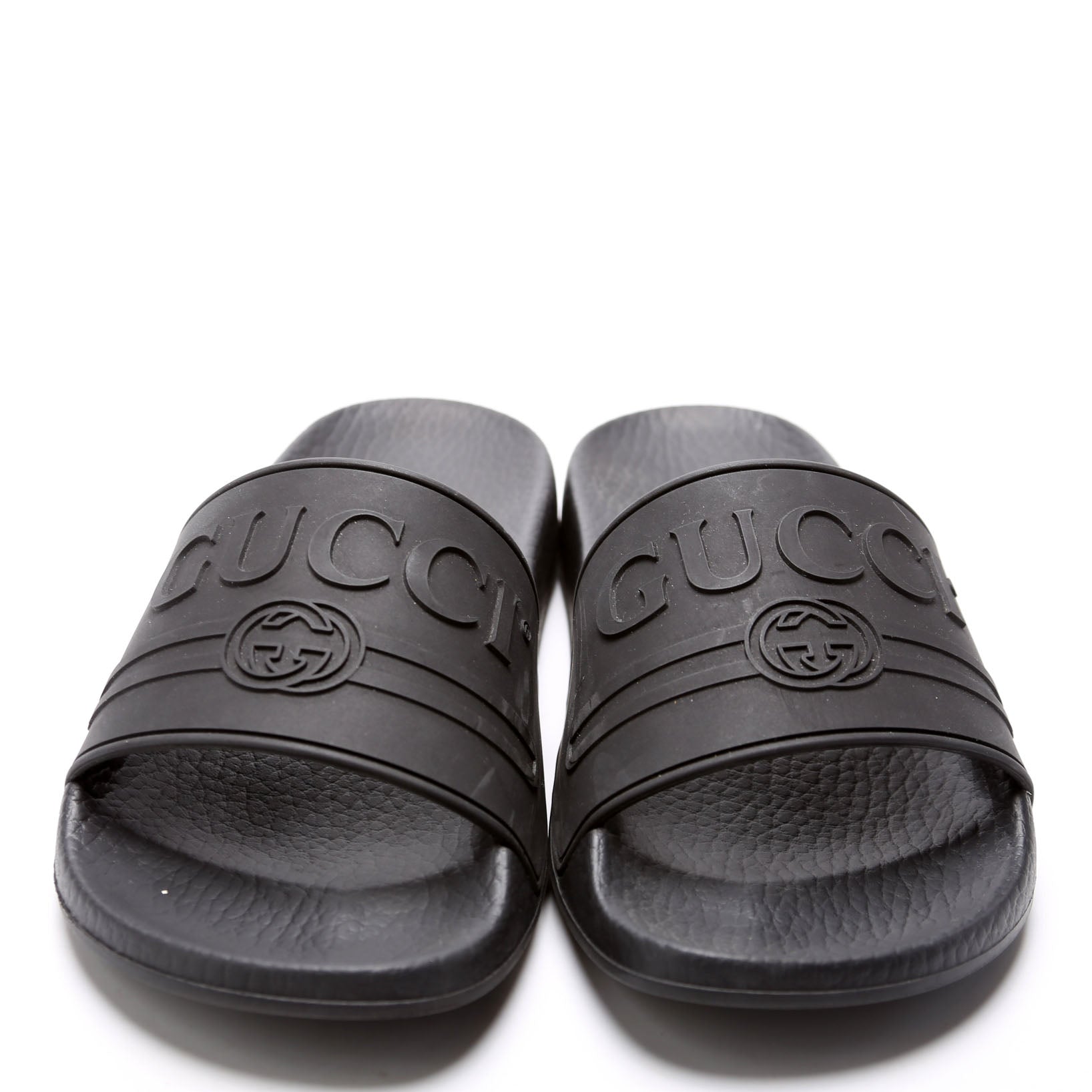 Logo Rubber Slides Size 36 Black