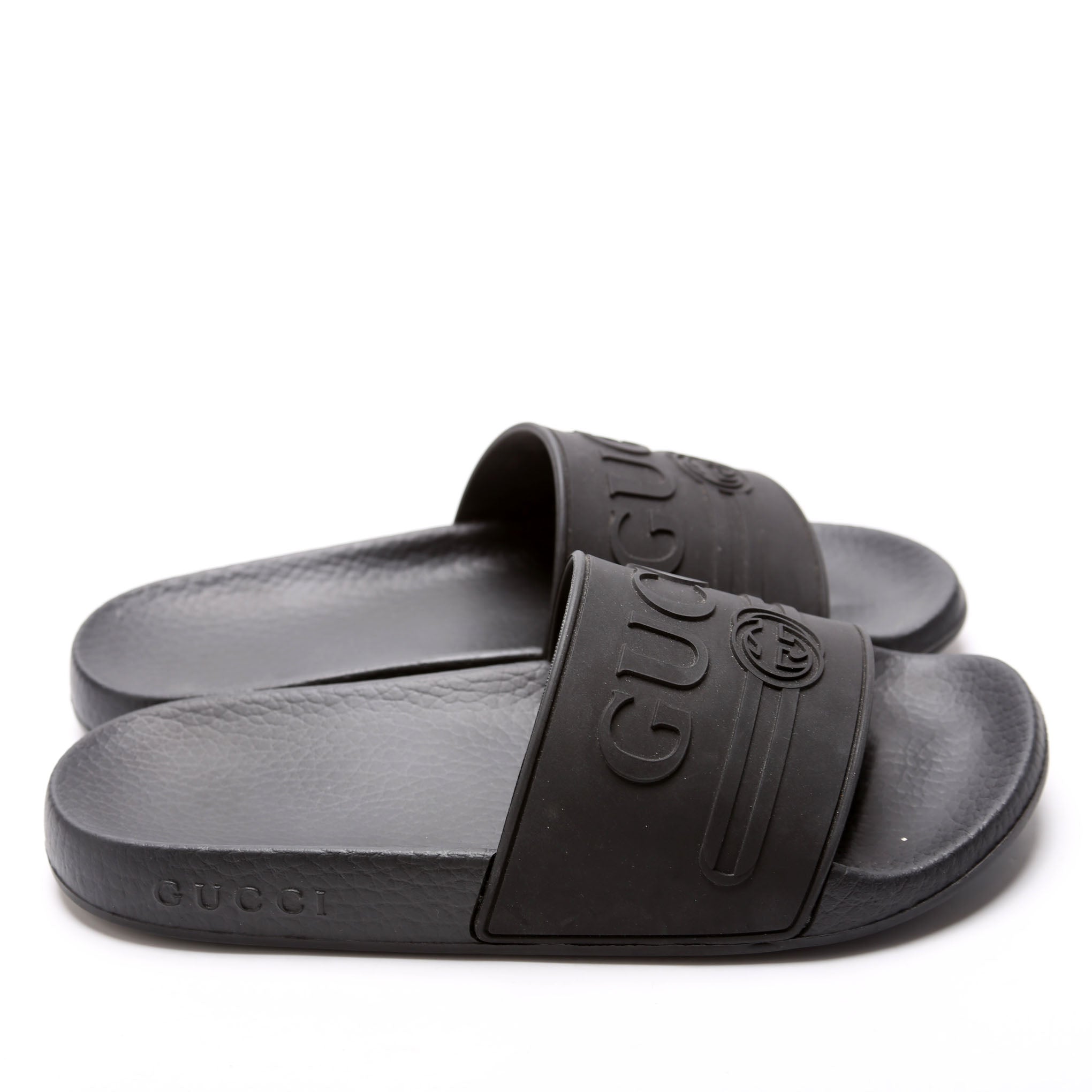 Logo Rubber Slides Size 36 Black