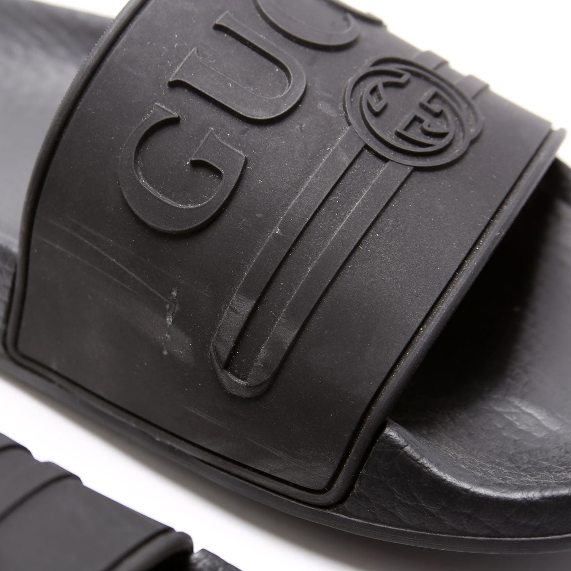 Logo Rubber Slides Size 36 Black