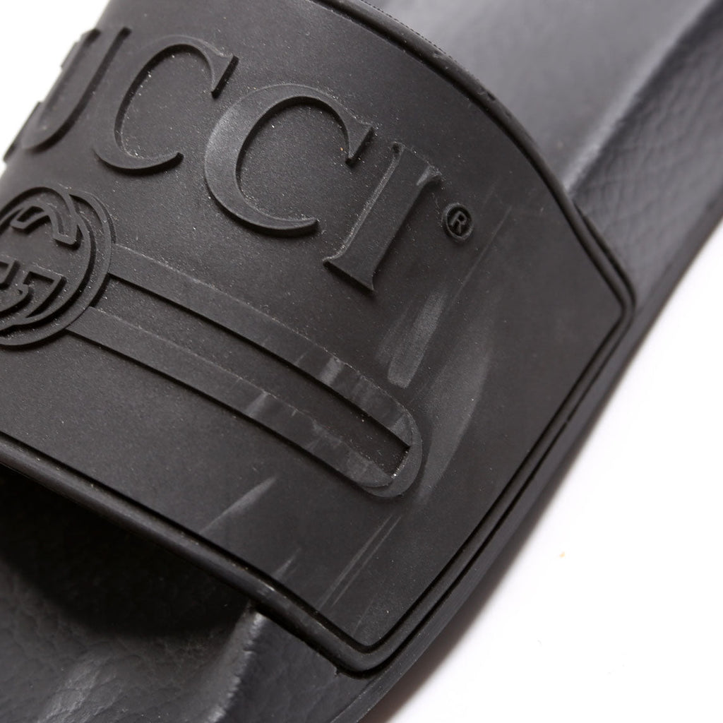 Logo Rubber Slides Size 36 Black