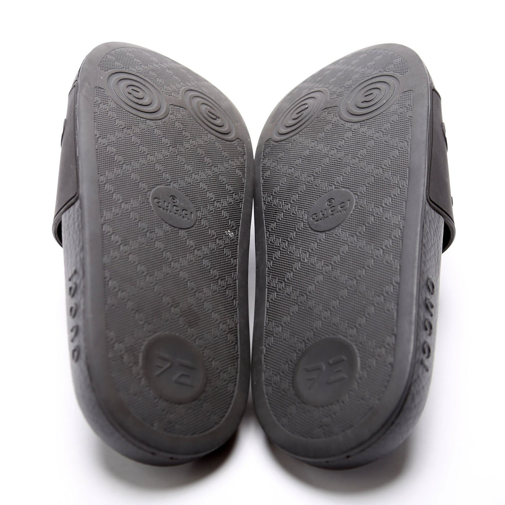 Logo Rubber Slides Size 36 Black