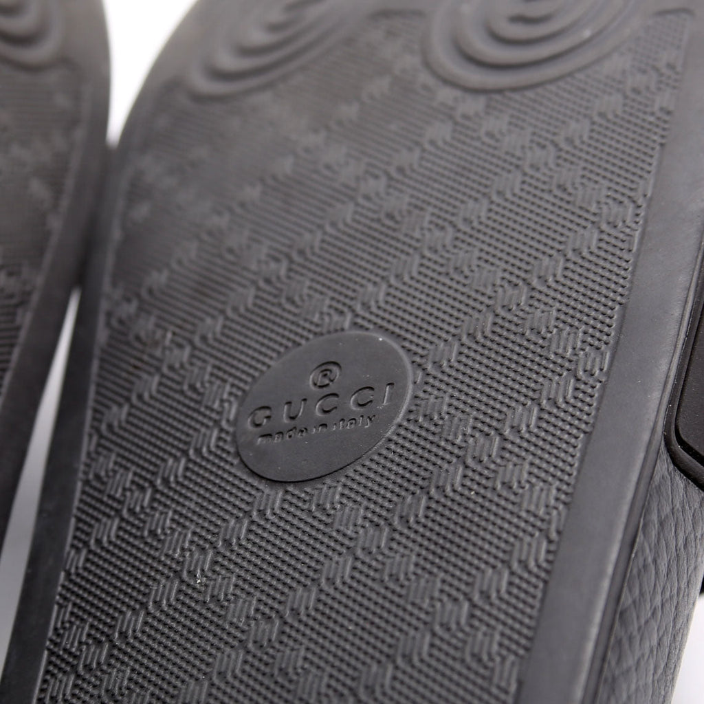 Logo Rubber Slides Size 36 Black