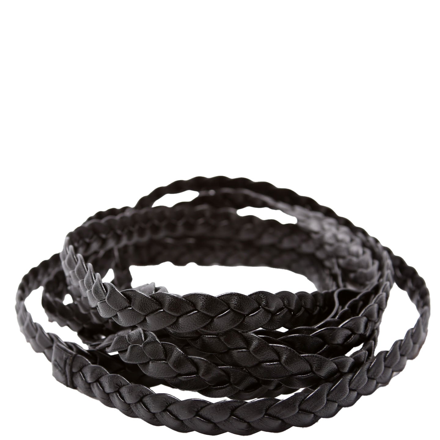 Gucci 105339 Narrow Braided Leather Wrap Around
