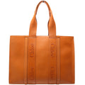 Woody Leather Tote Large Brown