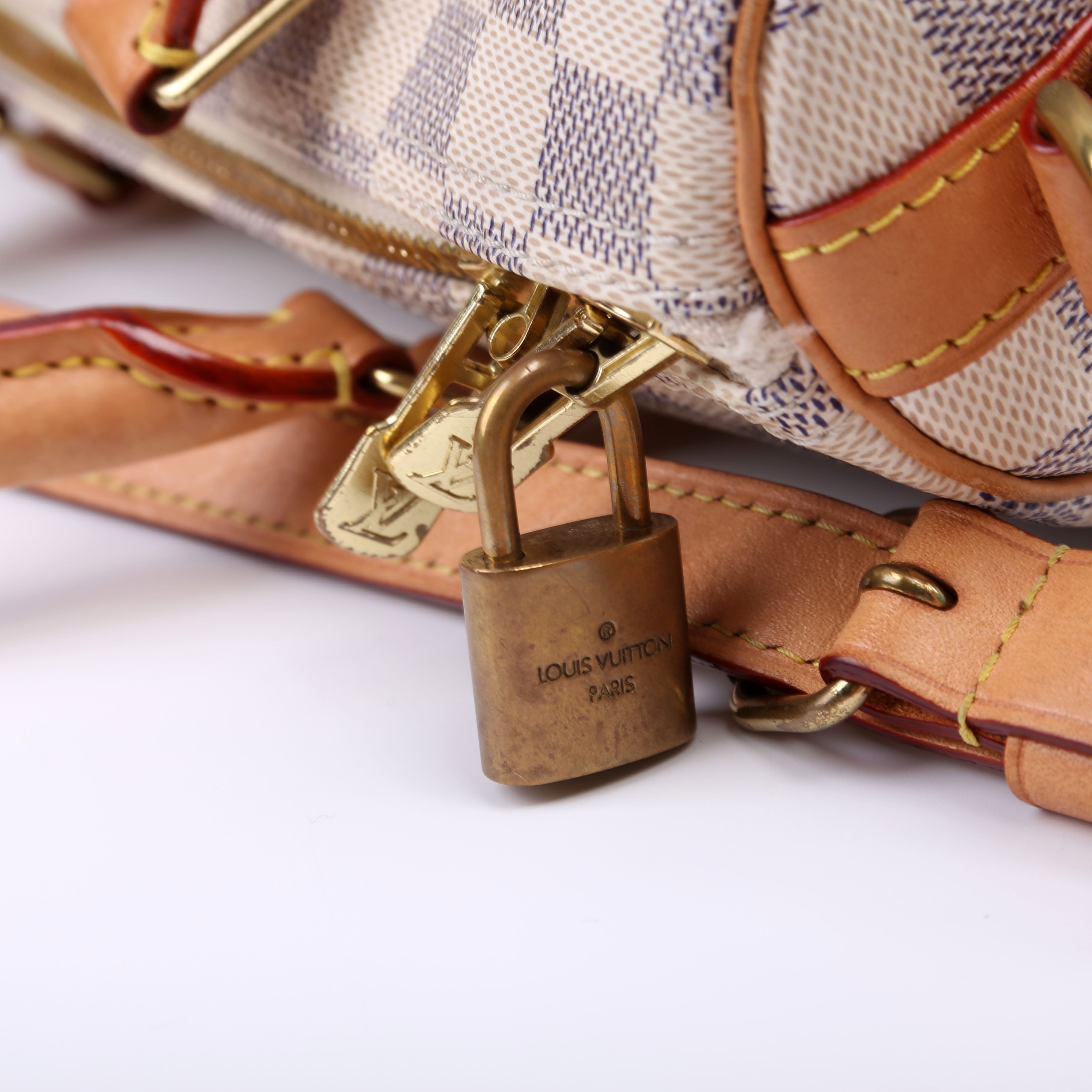 Speedy 25 Bandouliere Damier Azur
