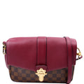 Clapton Crossbody Damier Ebene Burgundy