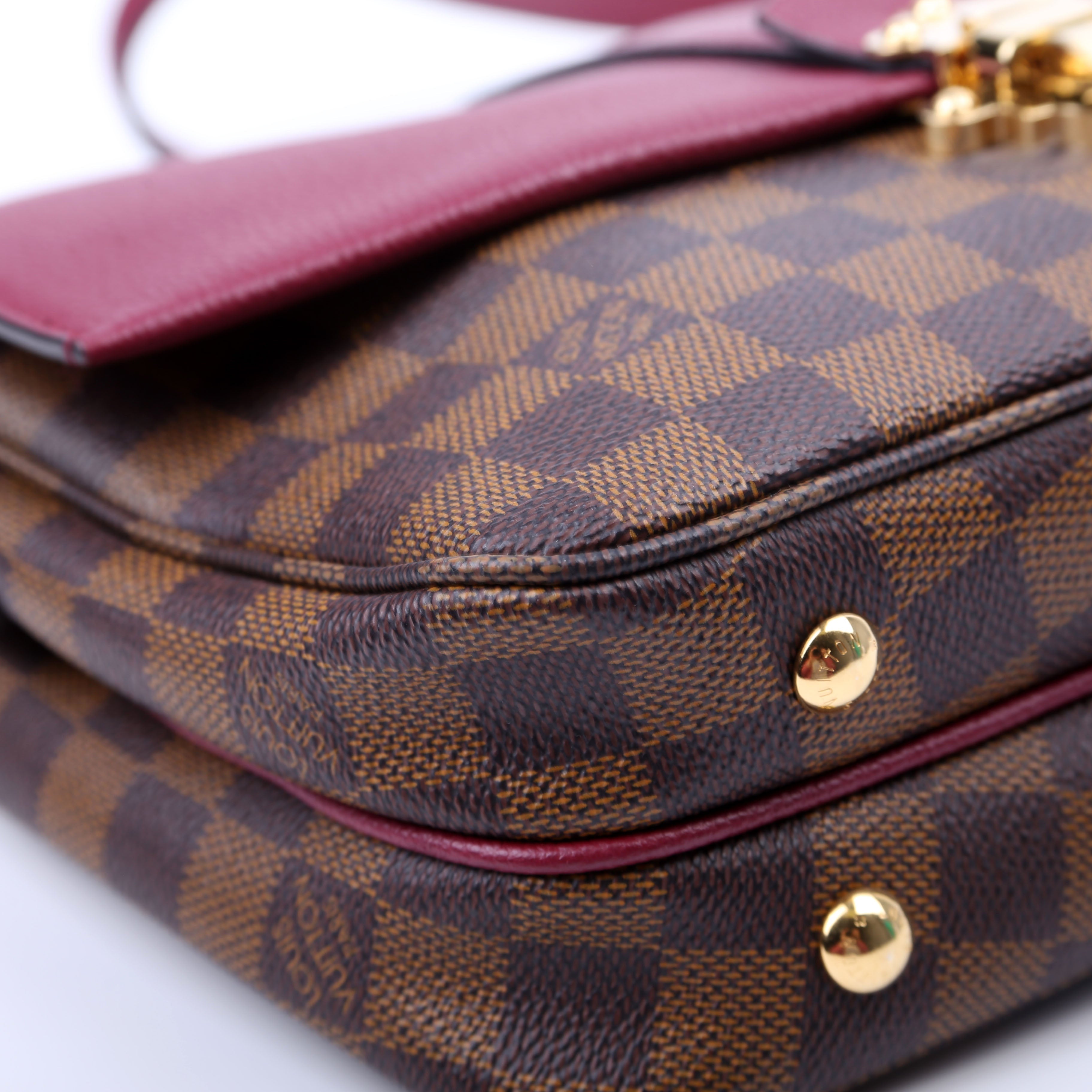 Clapton Crossbody Damier Ebene Burgundy