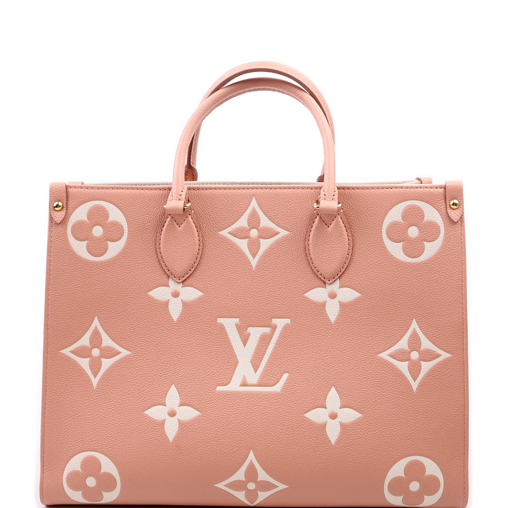 ONTHEGO MM Bicolor Empreinte Giant Monogram Pink
