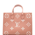 ONTHEGO MM Bicolor Empreinte Giant Monogram Pink