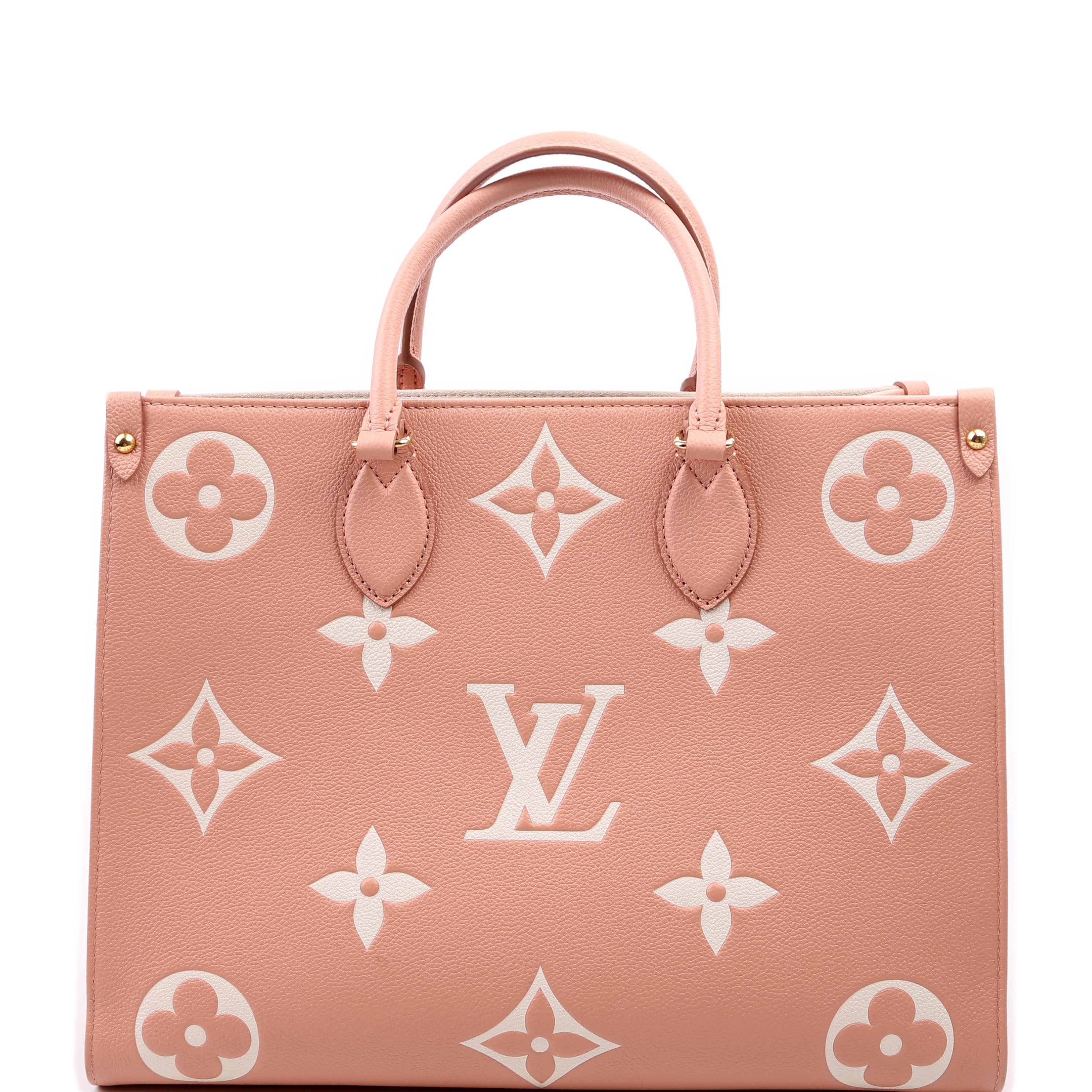 ONTHEGO MM Bicolor Empreinte Giant Monogram Pink