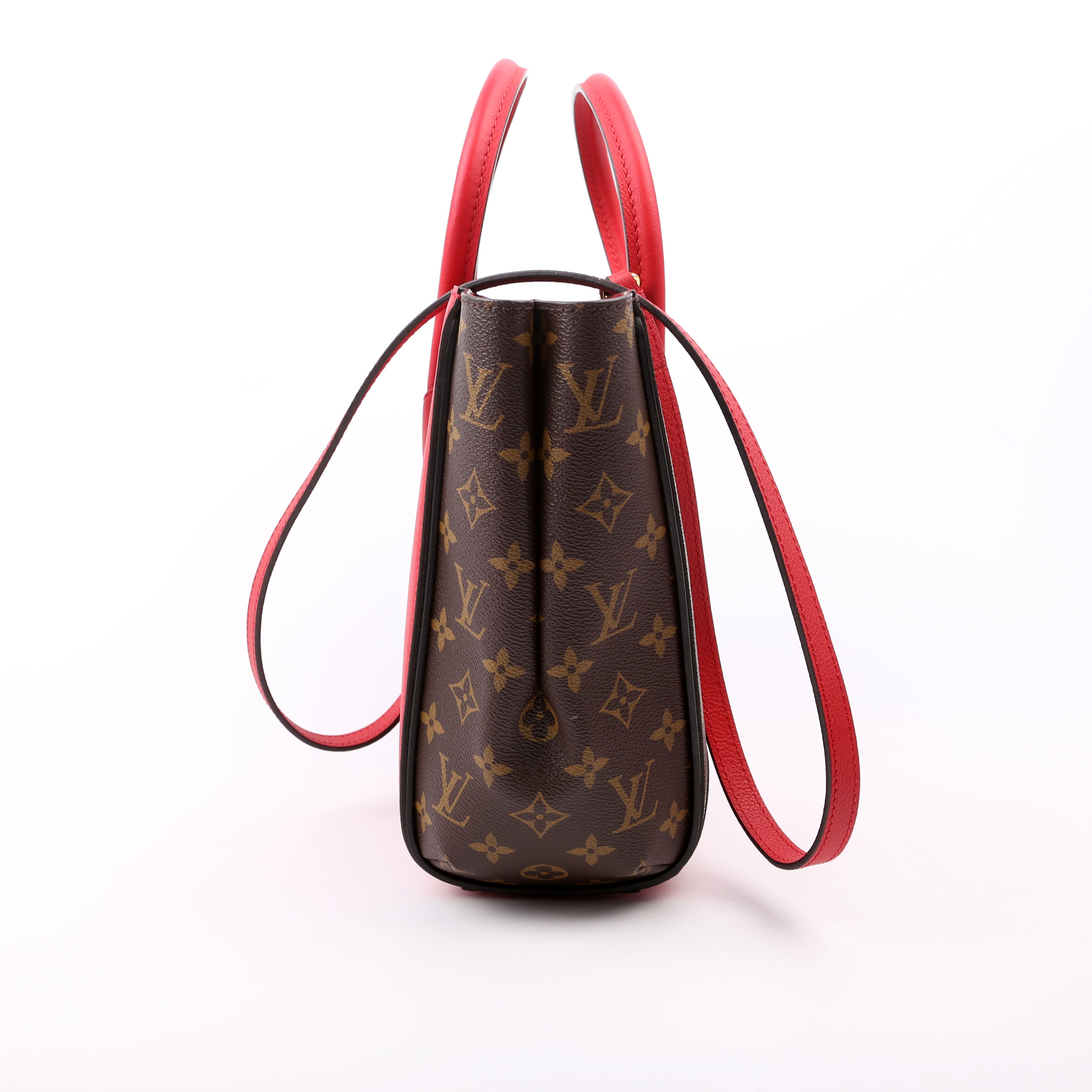 Kimono Tote PM Monogram/Leather Red