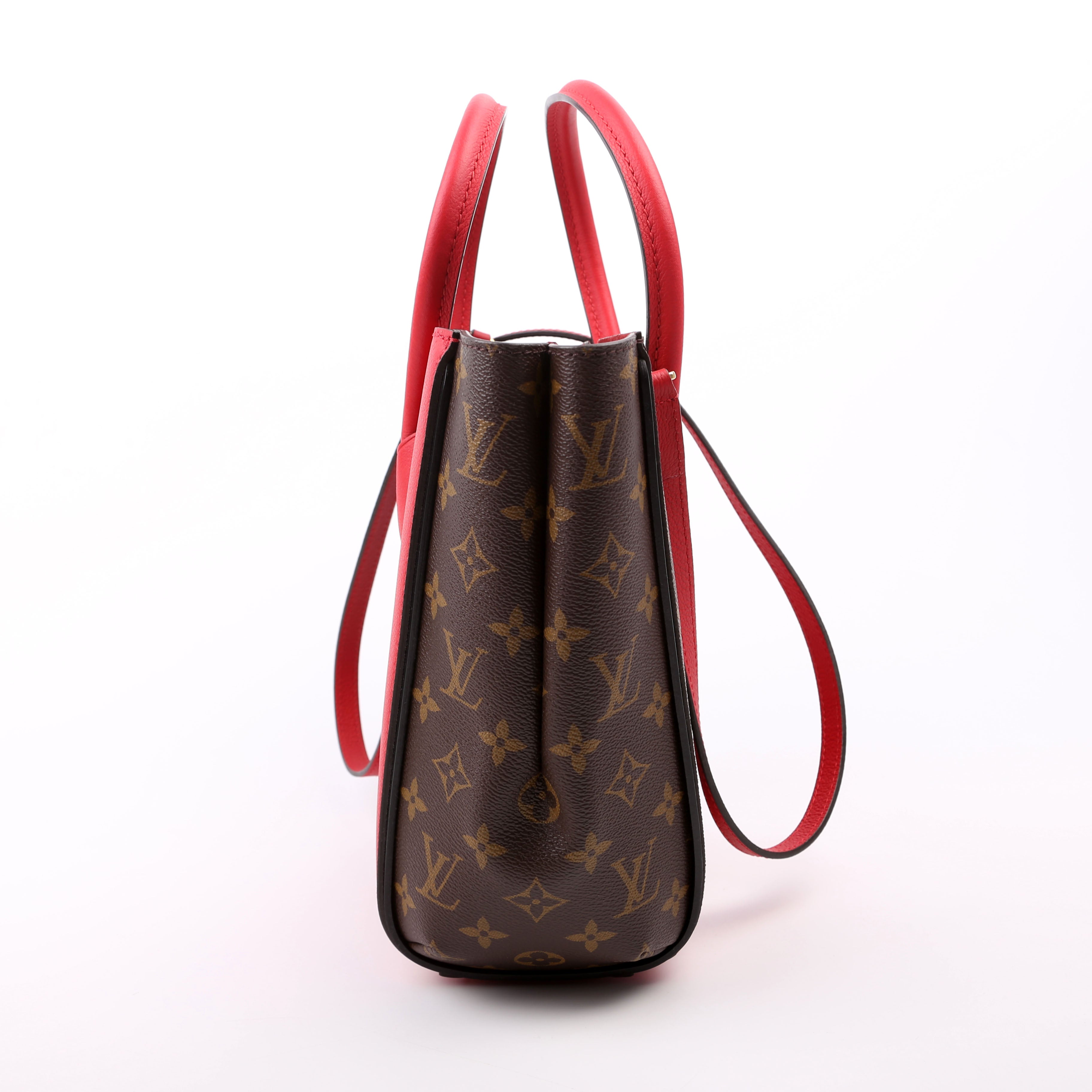Kimono Tote PM Monogram/Leather Red