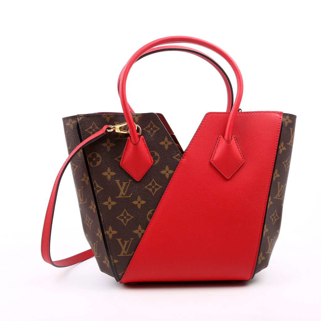 Kimono Tote PM Monogram/Leather Red