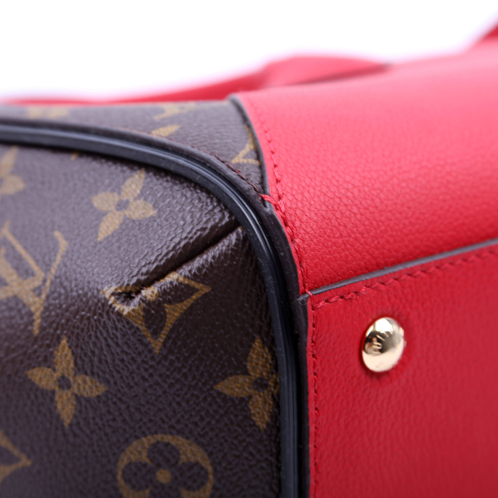 Kimono Tote PM Monogram/Leather Red