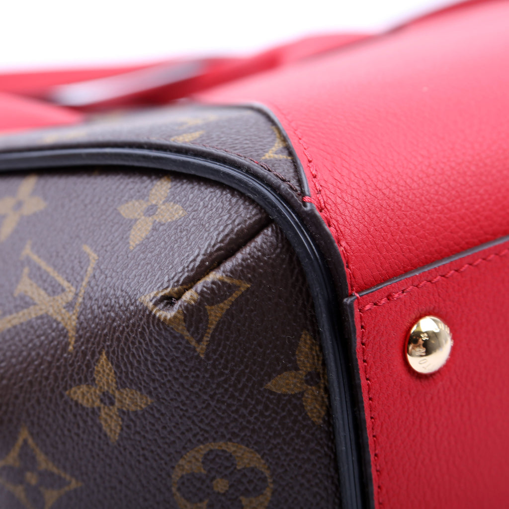 Kimono Tote PM Monogram/Leather Red
