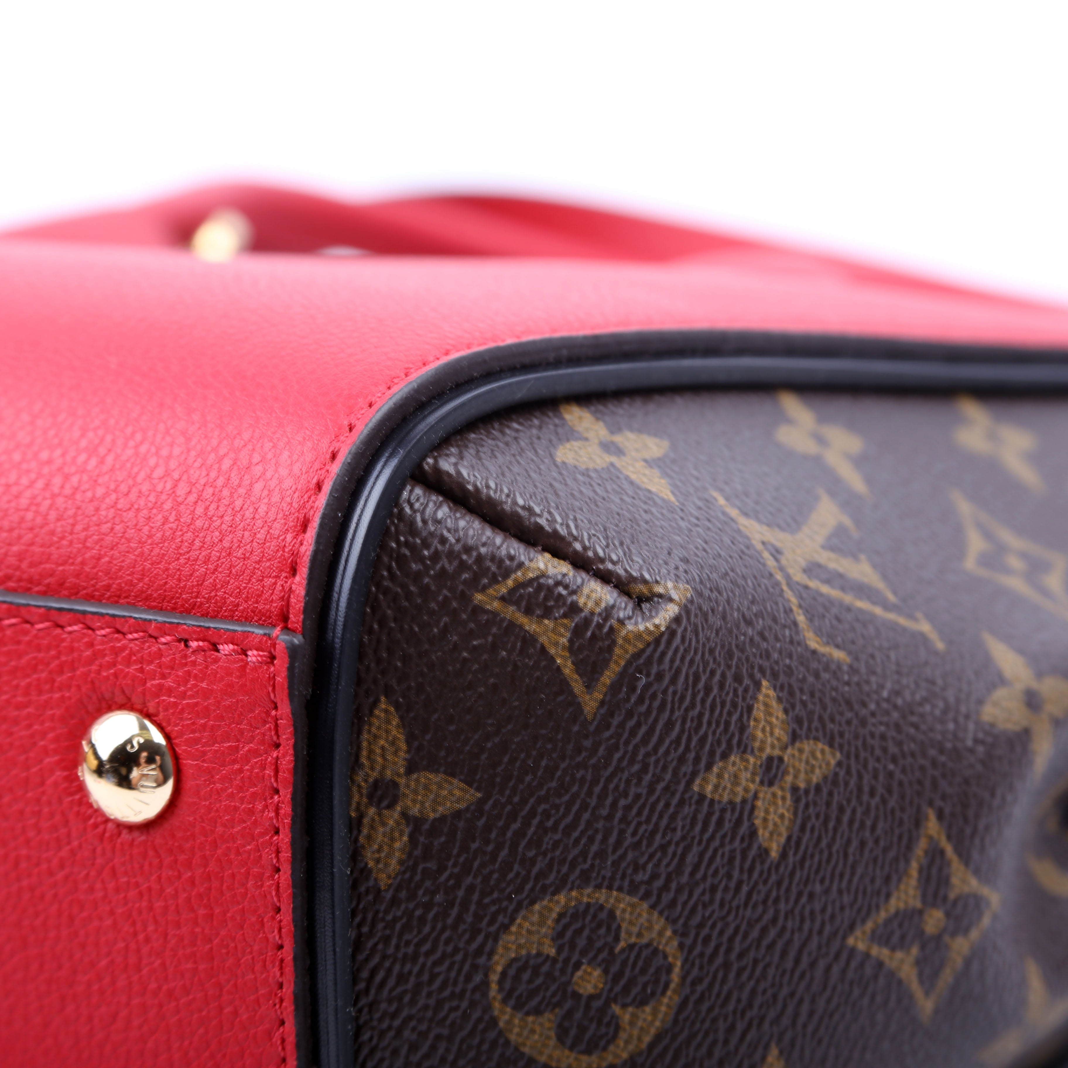 Kimono Tote PM Monogram/Leather Red
