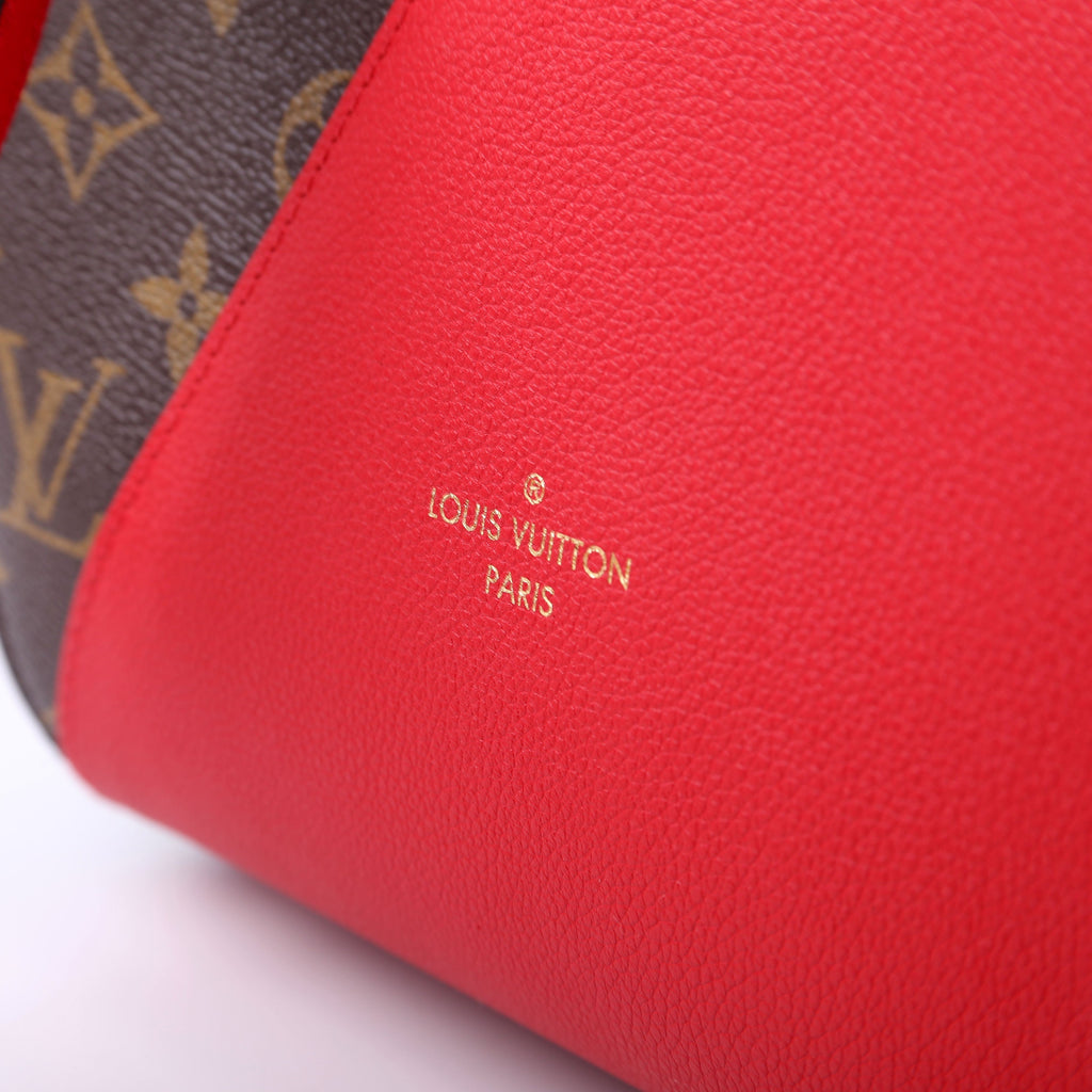 Kimono Tote PM Monogram/Leather Red