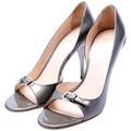 X Neiman Marcus Open Toe D'Orsay Patent Size 38.5