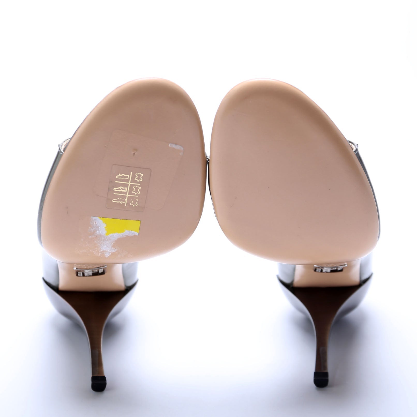 X Neiman Marcus Open Toe D'Orsay Patent Size 38.5
