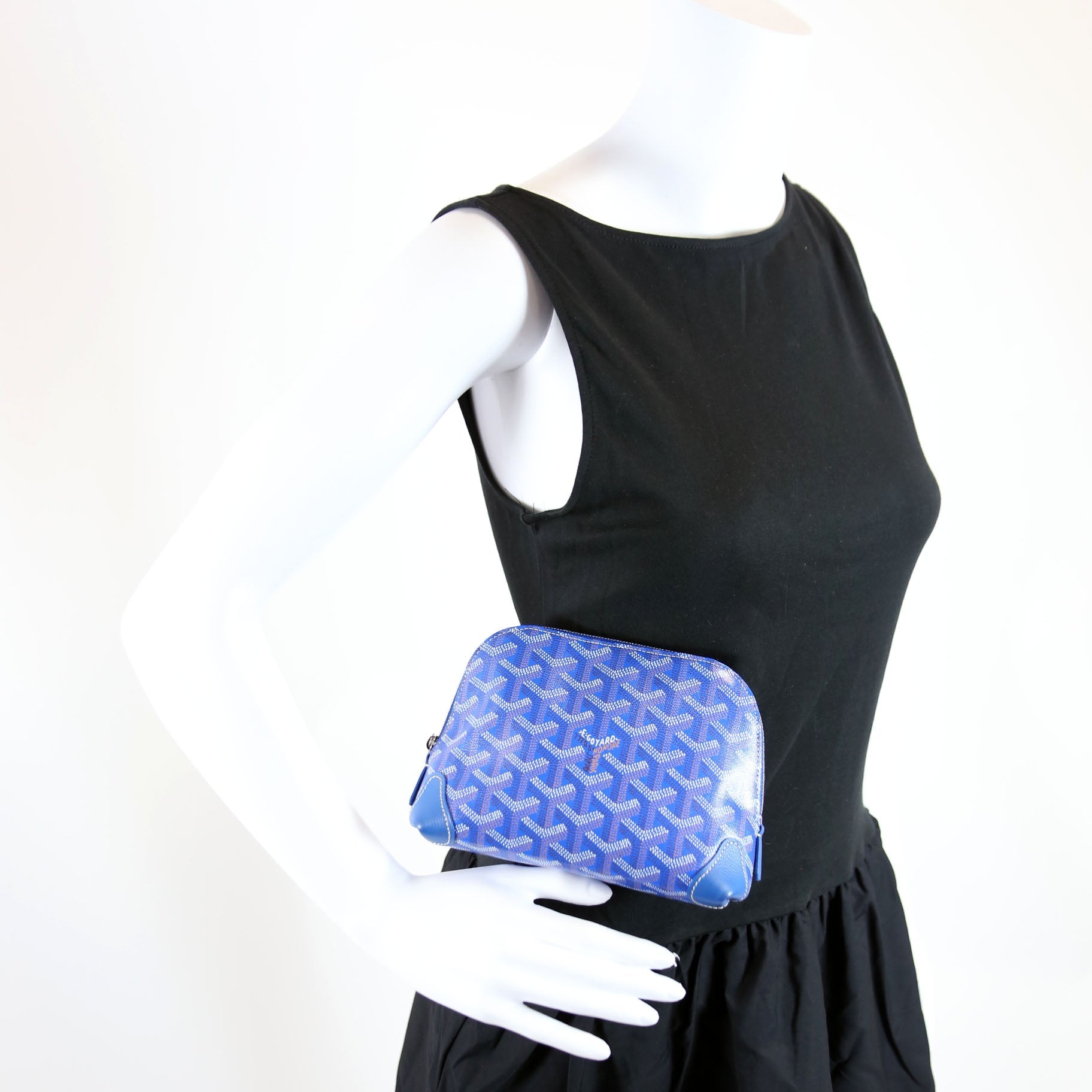 Vendome Cosmetic Pouch Goyardine Blue