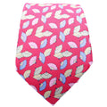 Fan Pattern Silk Tie Pink/Multicolor