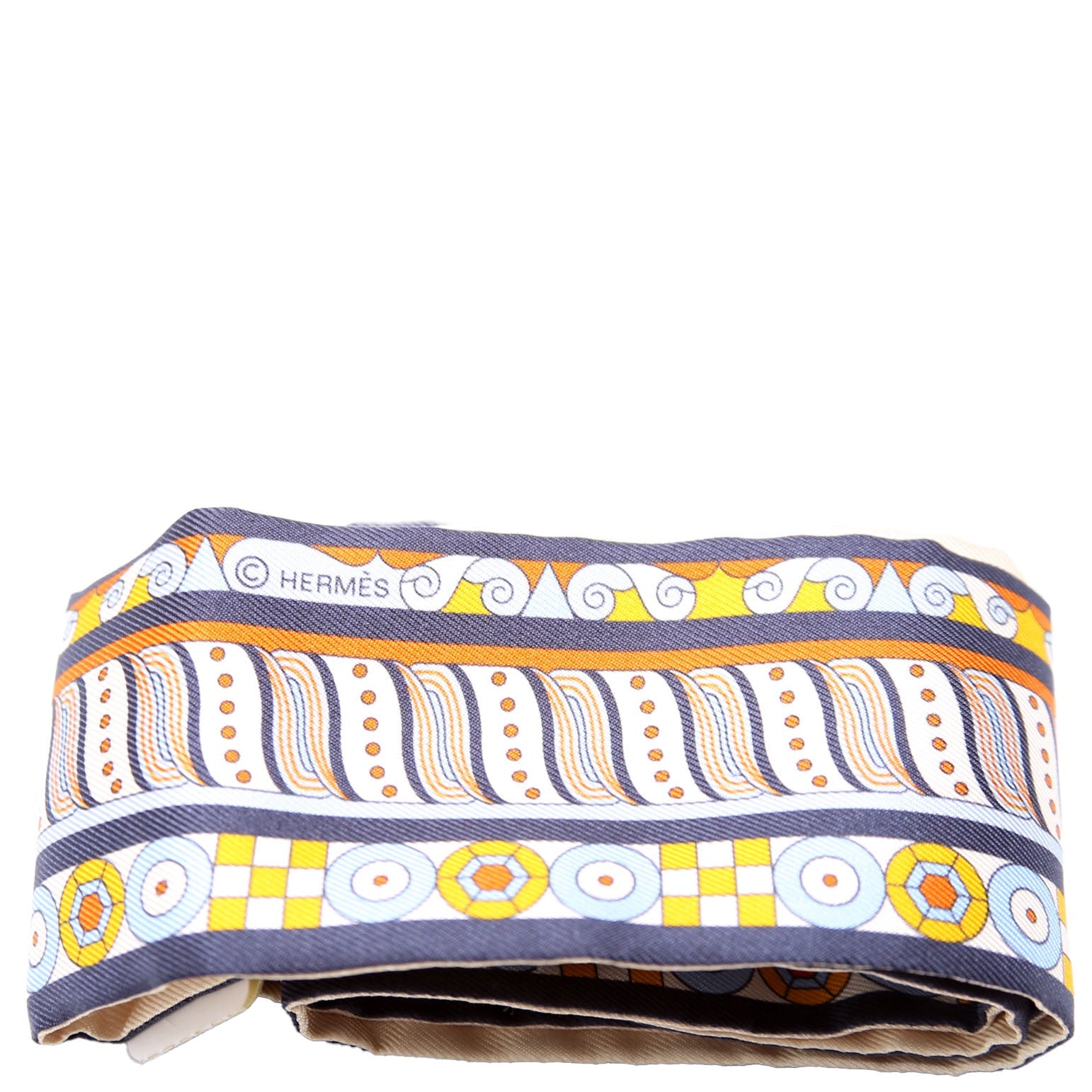 Harnais En Rosace Twilly 86 Silk Scarf Beige/Multicolor