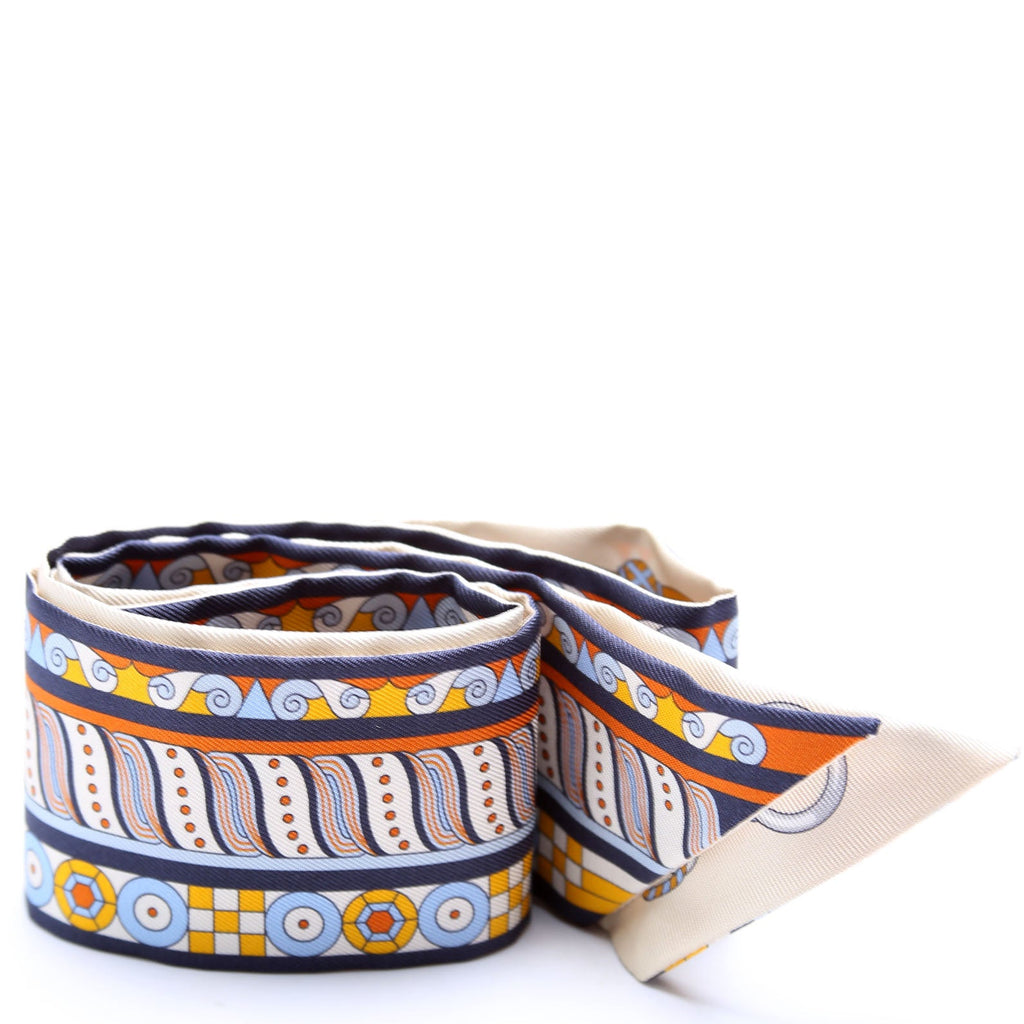 Harnais En Rosace Twilly 86 Silk Scarf Beige/Multicolor