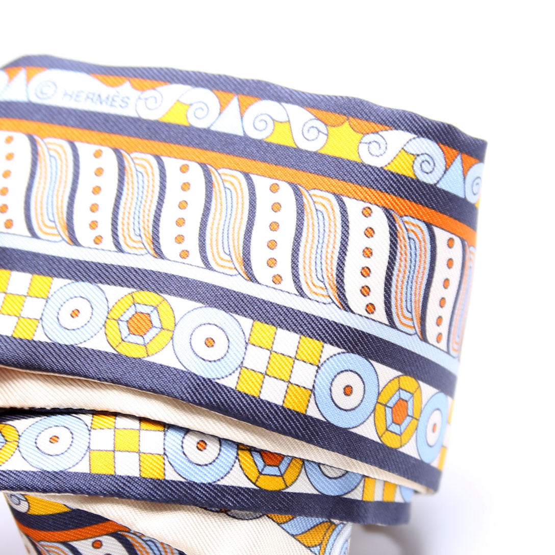 Harnais En Rosace Twilly 86 Silk Scarf Beige/Multicolor