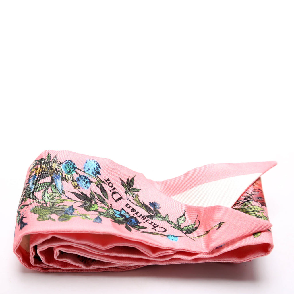 Toile De Jouy Mitzah Twilly Silk Scarf Pink/Multicolor