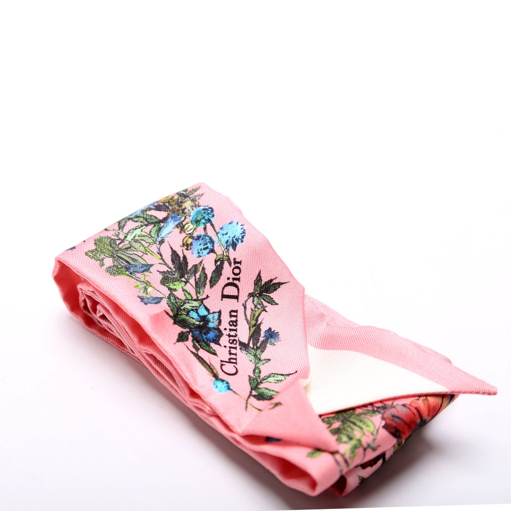 Toile De Jouy Mitzah Twilly Silk Scarf Pink/Multicolor