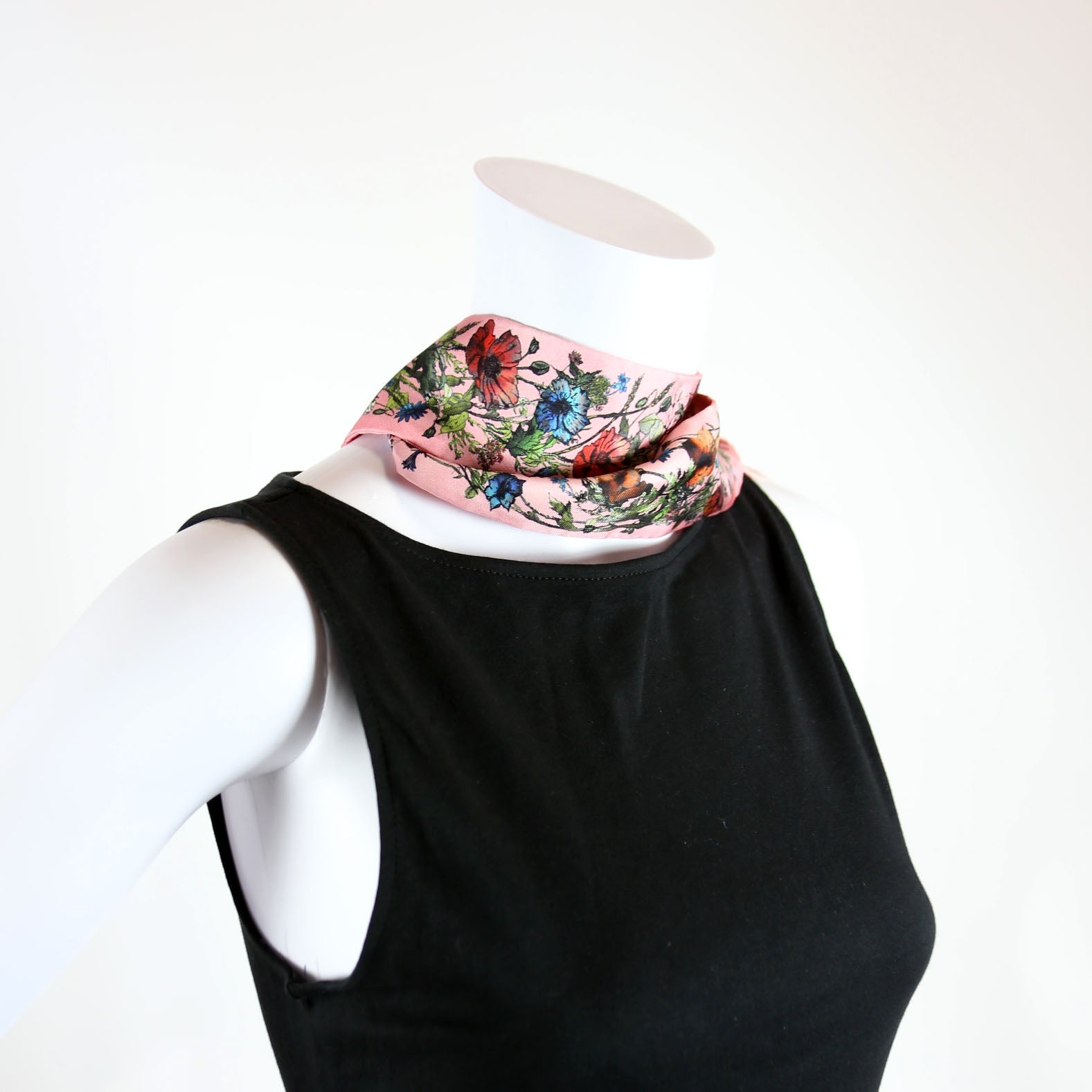 Toile De Jouy Mitzah Twilly Silk Scarf Pink/Multicolor