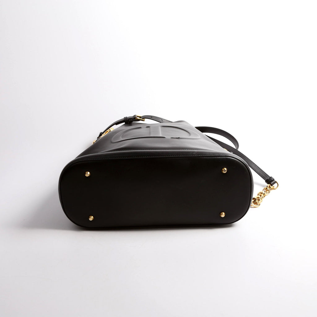 CD Embossed C'Est Bucket Bag Medium Black