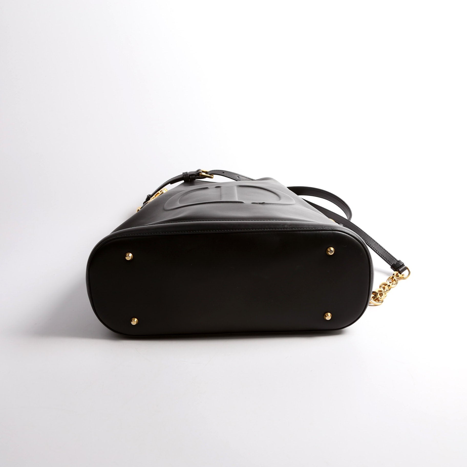CD Embossed C'Est Bucket Bag Medium Black