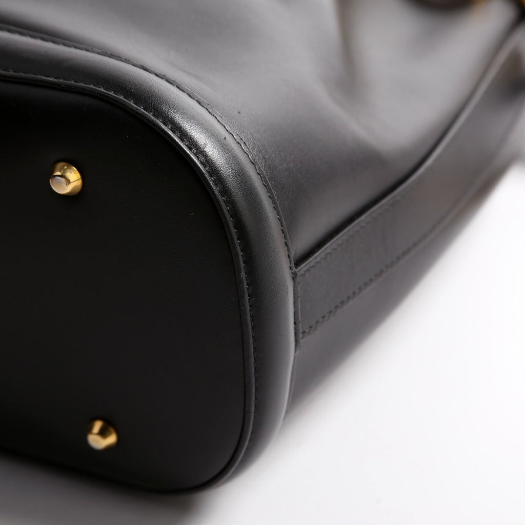 CD Embossed C'Est Bucket Bag Medium Black