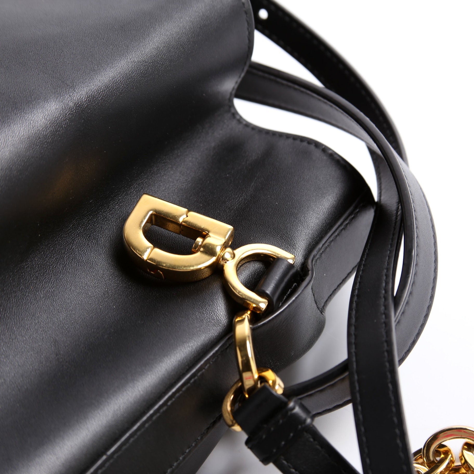 CD Embossed C'Est Bucket Bag Medium Black