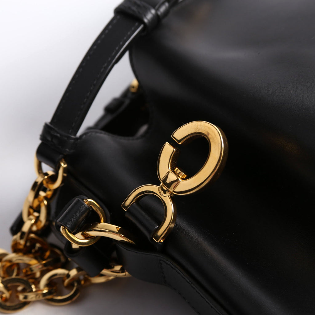 CD Embossed C'Est Bucket Bag Medium Black