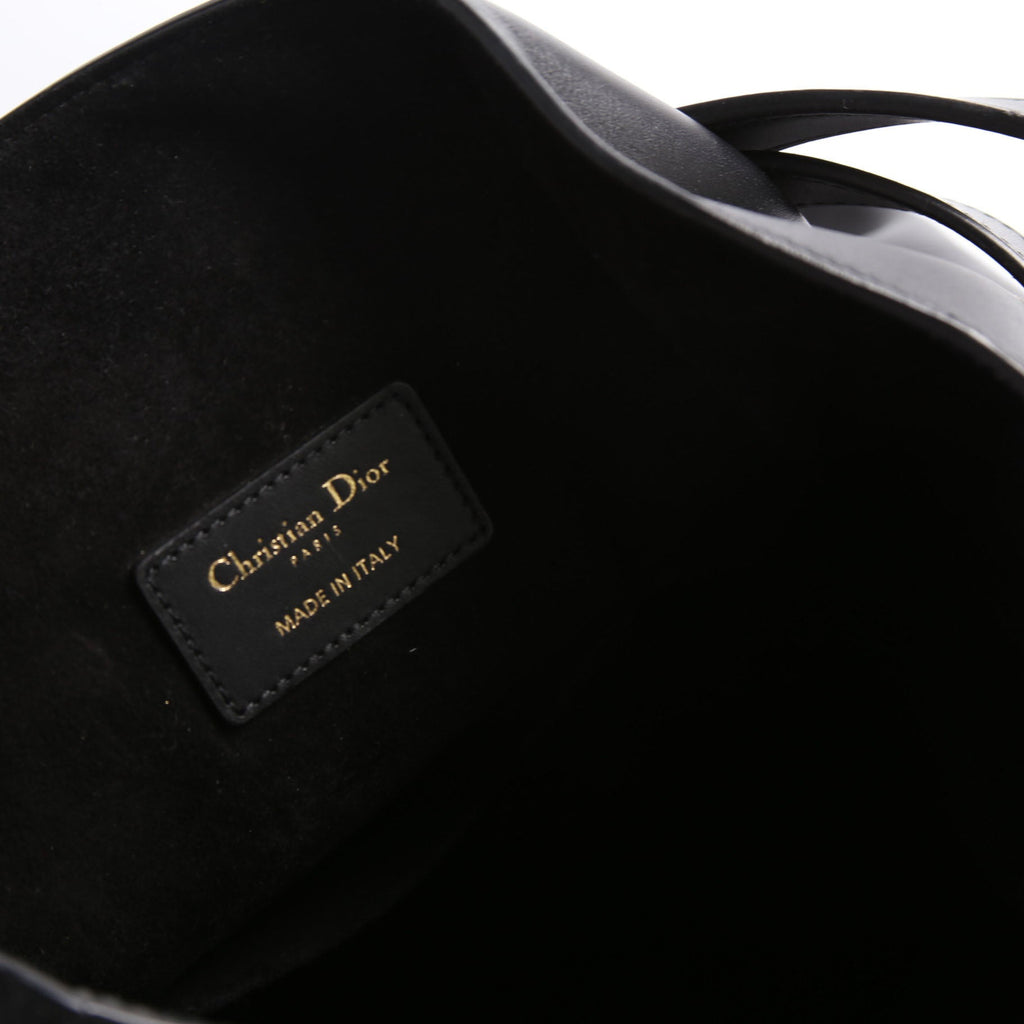 CD Embossed C'Est Bucket Bag Medium Black