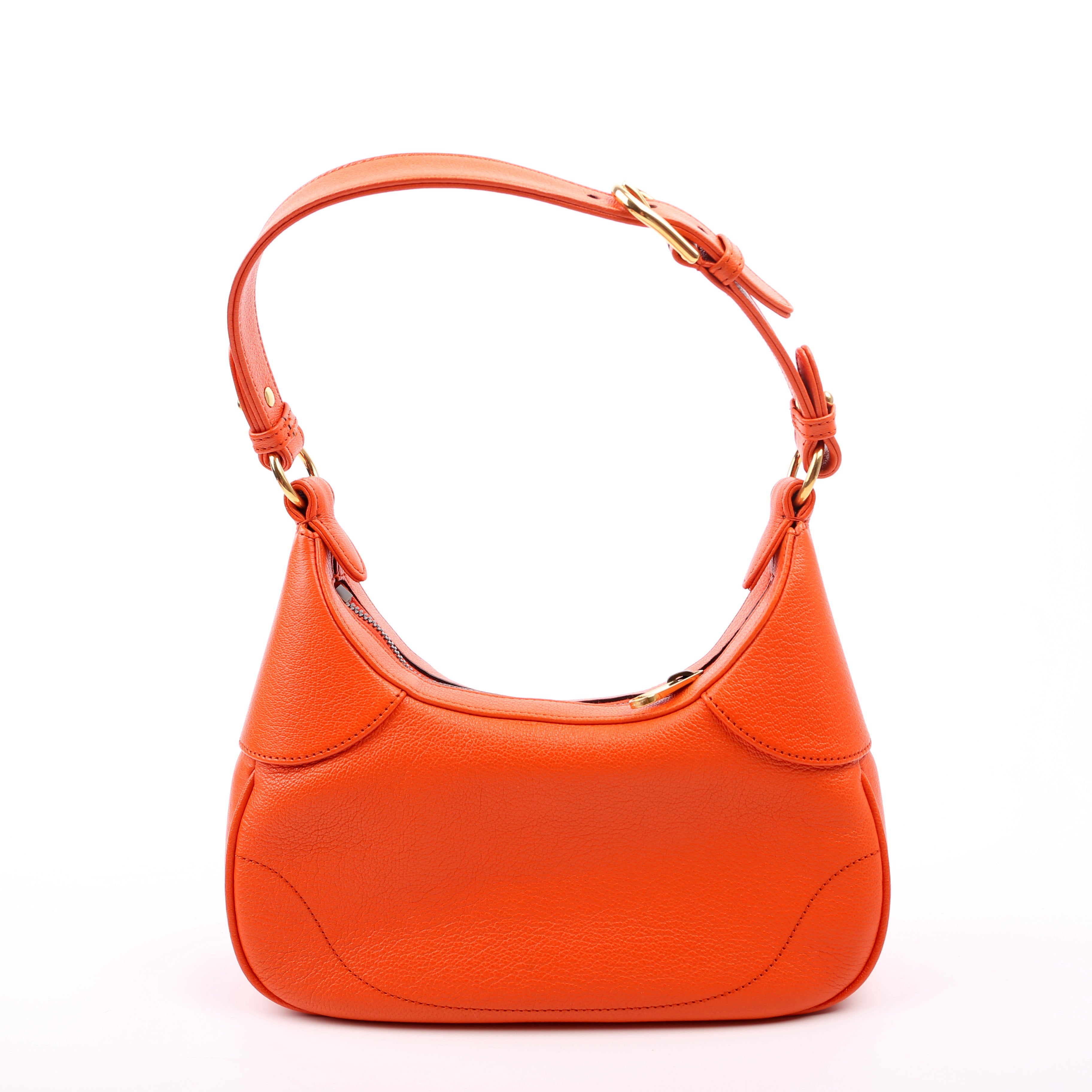 731817 Aphrodite Leather Small Shoulder Bag Orange