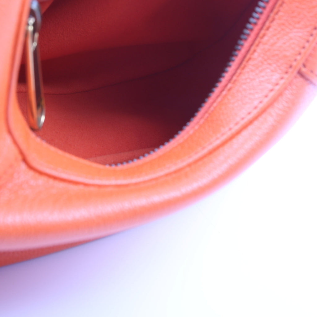 731817 Aphrodite Leather Small Shoulder Bag Orange