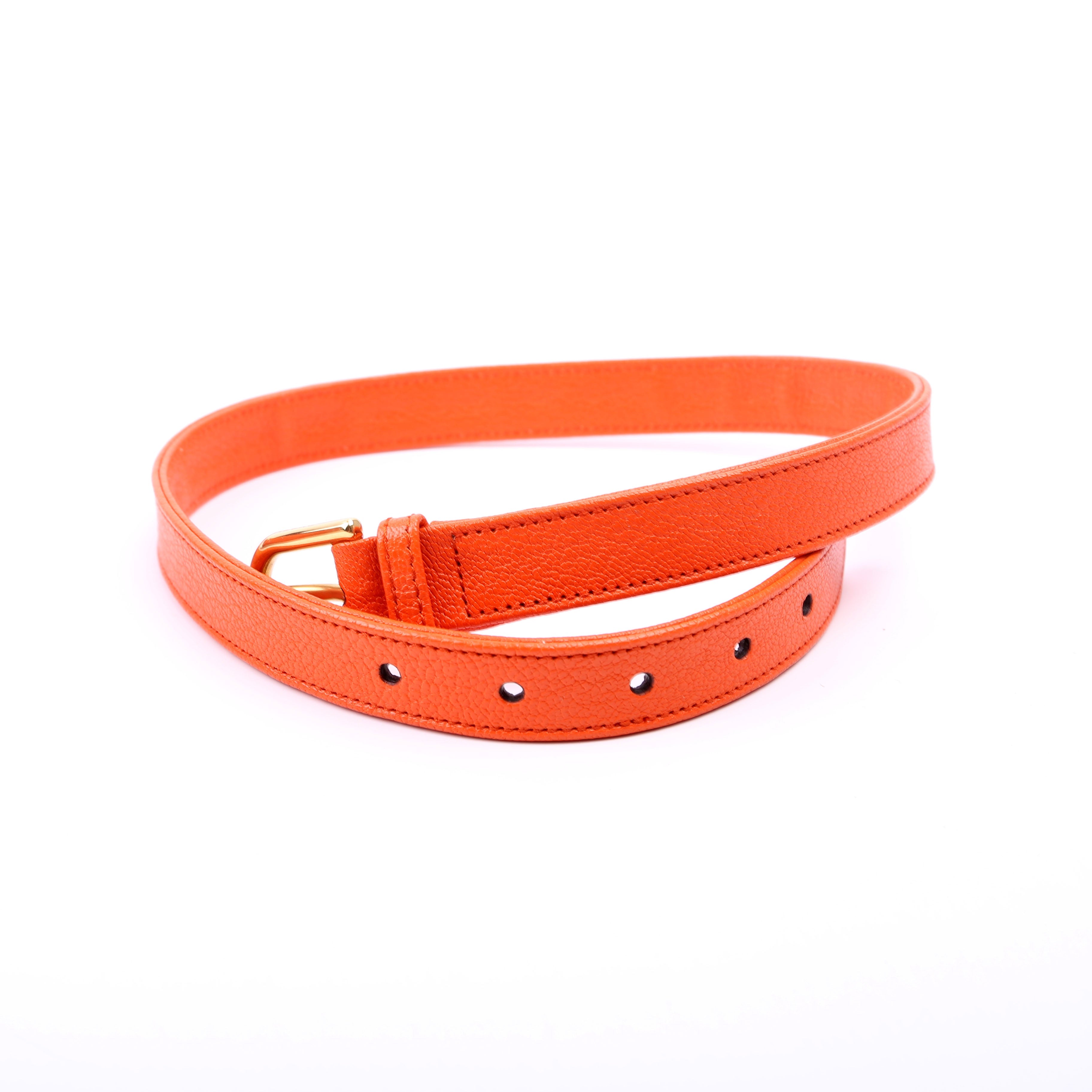 731817 Aphrodite Leather Small Shoulder Bag Orange