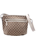 388930 GG Canvas Shoulder Bag White