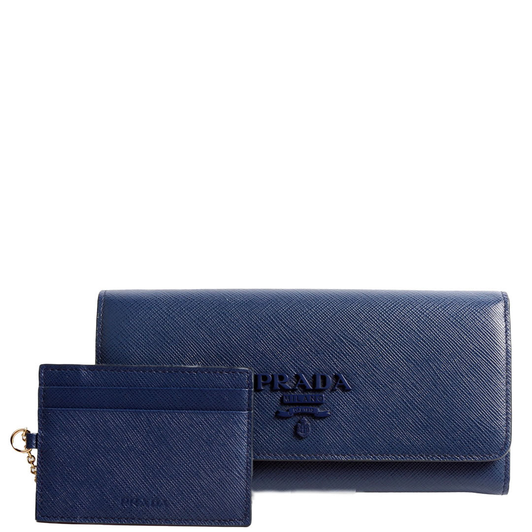 Saffiano Chain Wallet 1MH132 Blue