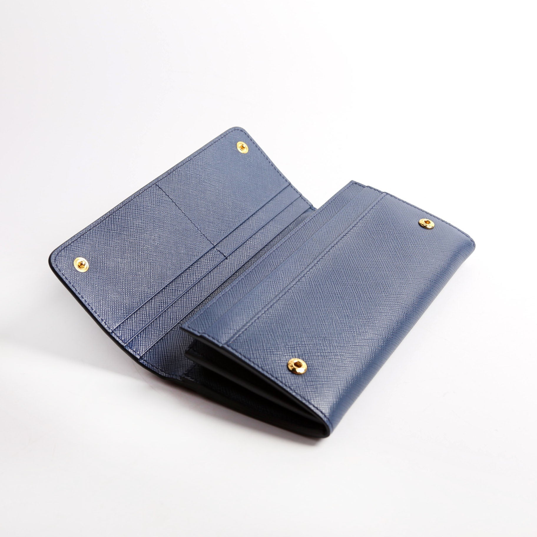 Saffiano Chain Wallet 1MH132 Blue