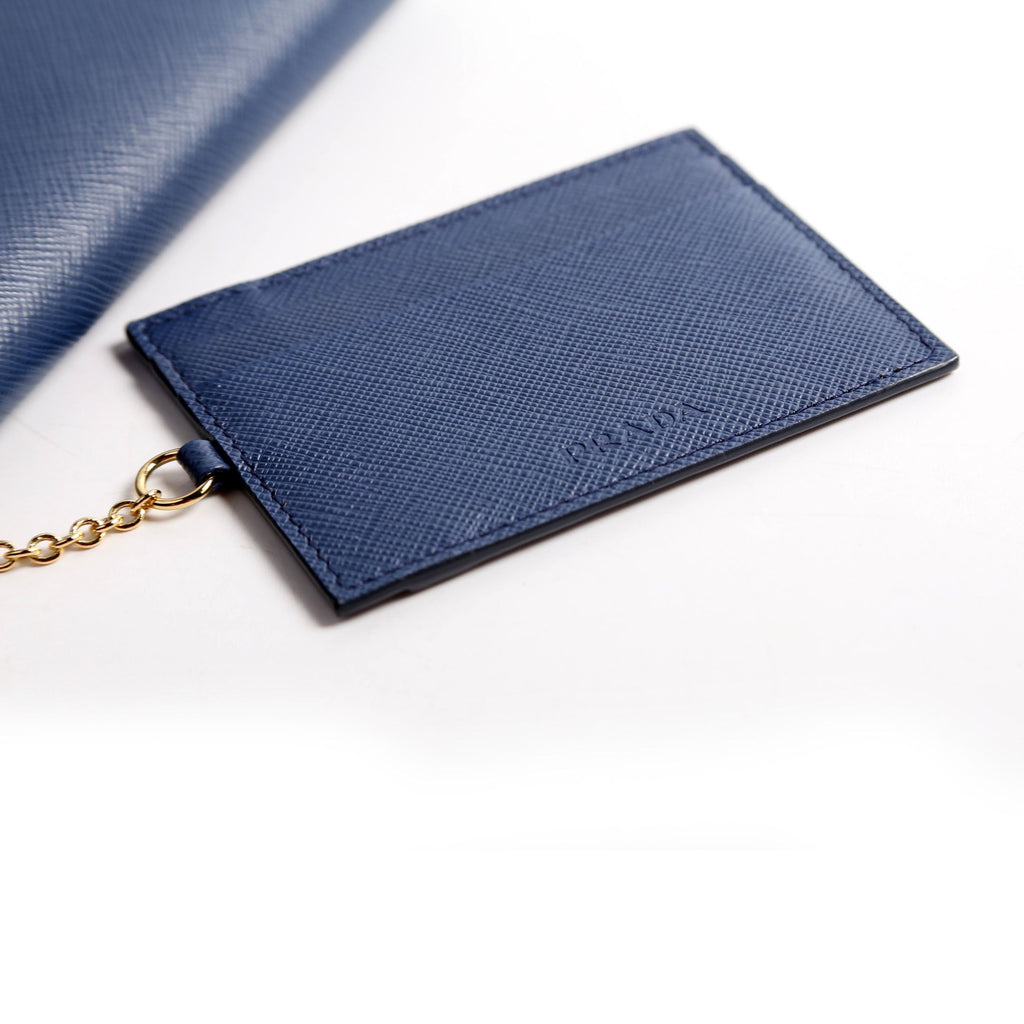 Saffiano Chain Wallet 1MH132 Blue