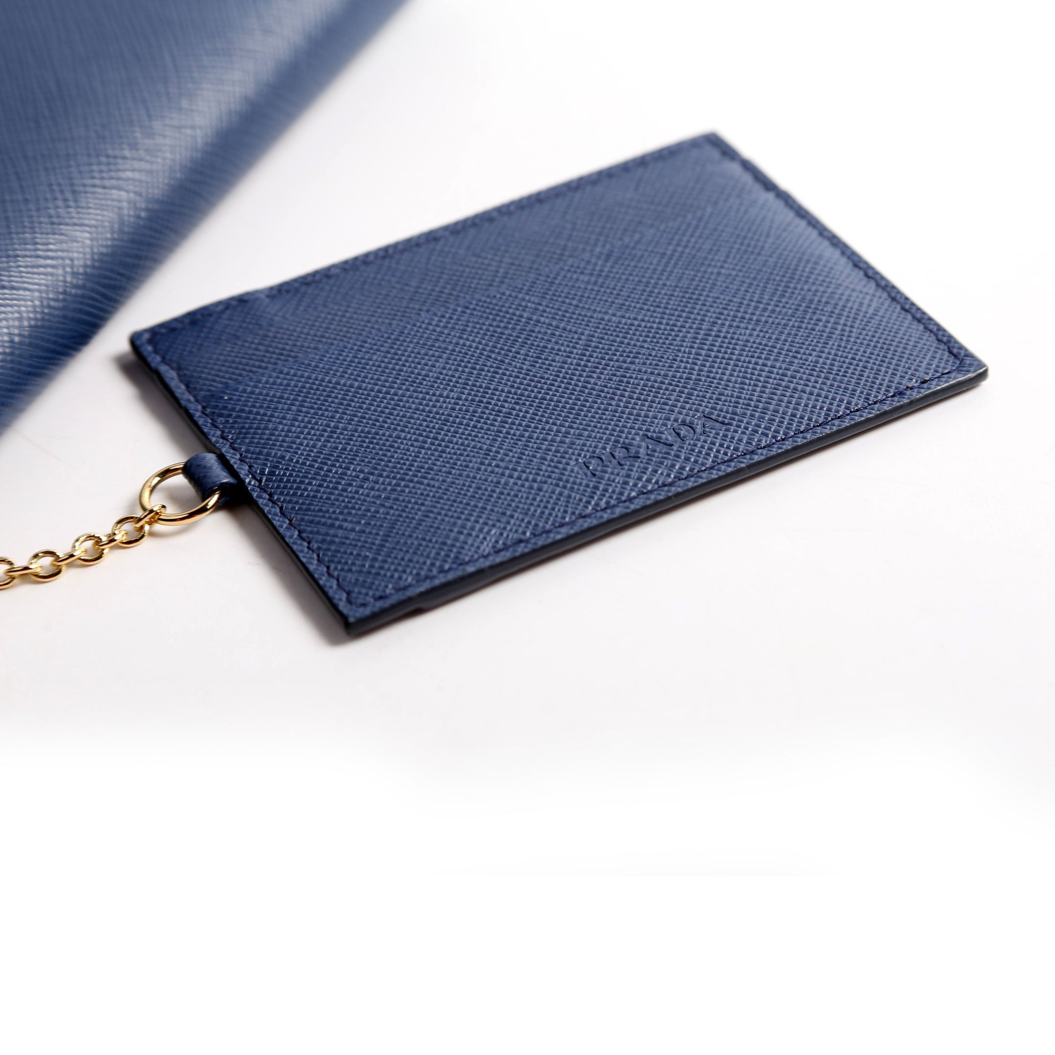 Saffiano Chain Wallet 1MH132 Blue
