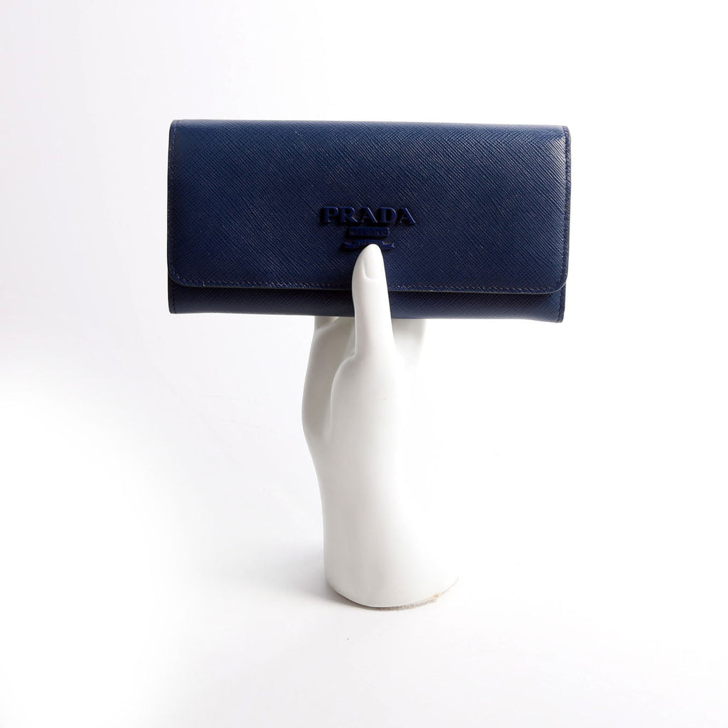 Saffiano Chain Wallet 1MH132 Blue