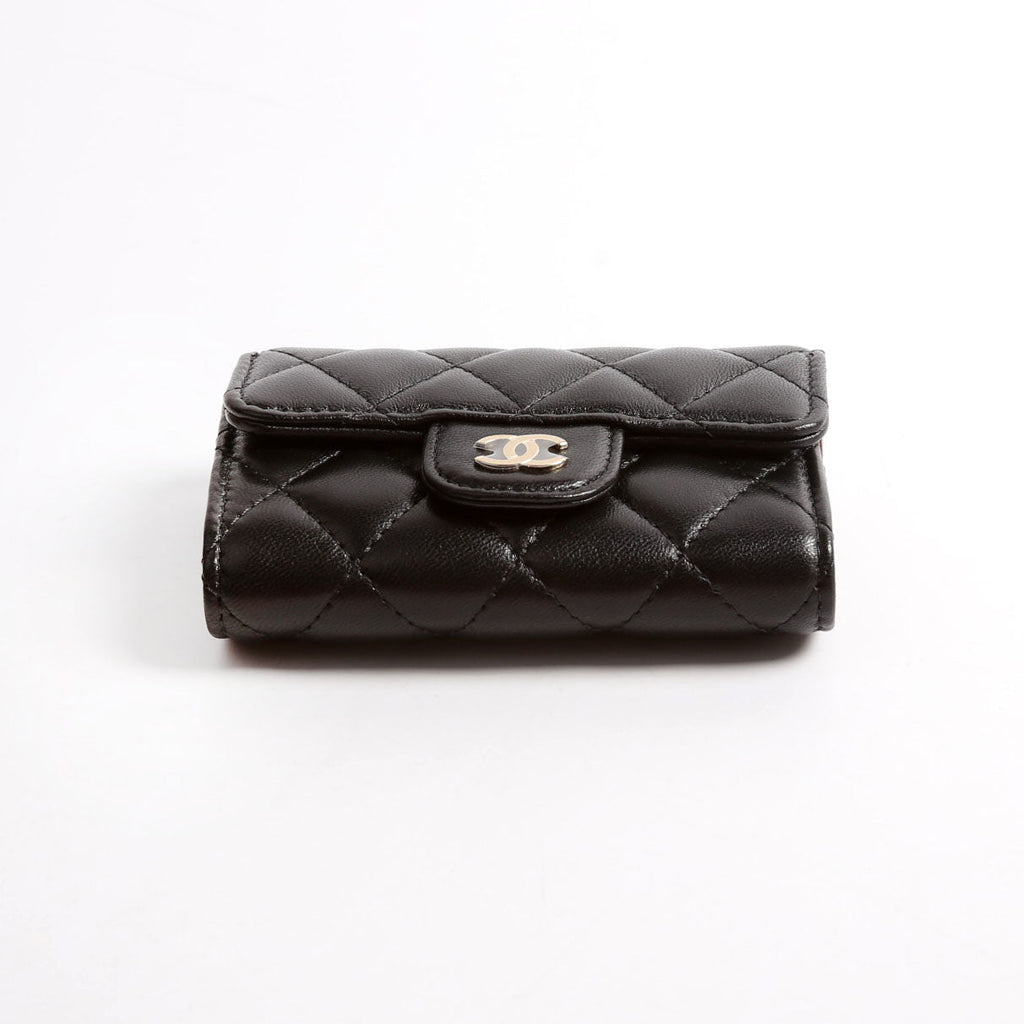Classic Flap 4 Key Holder Lamb RFID Black