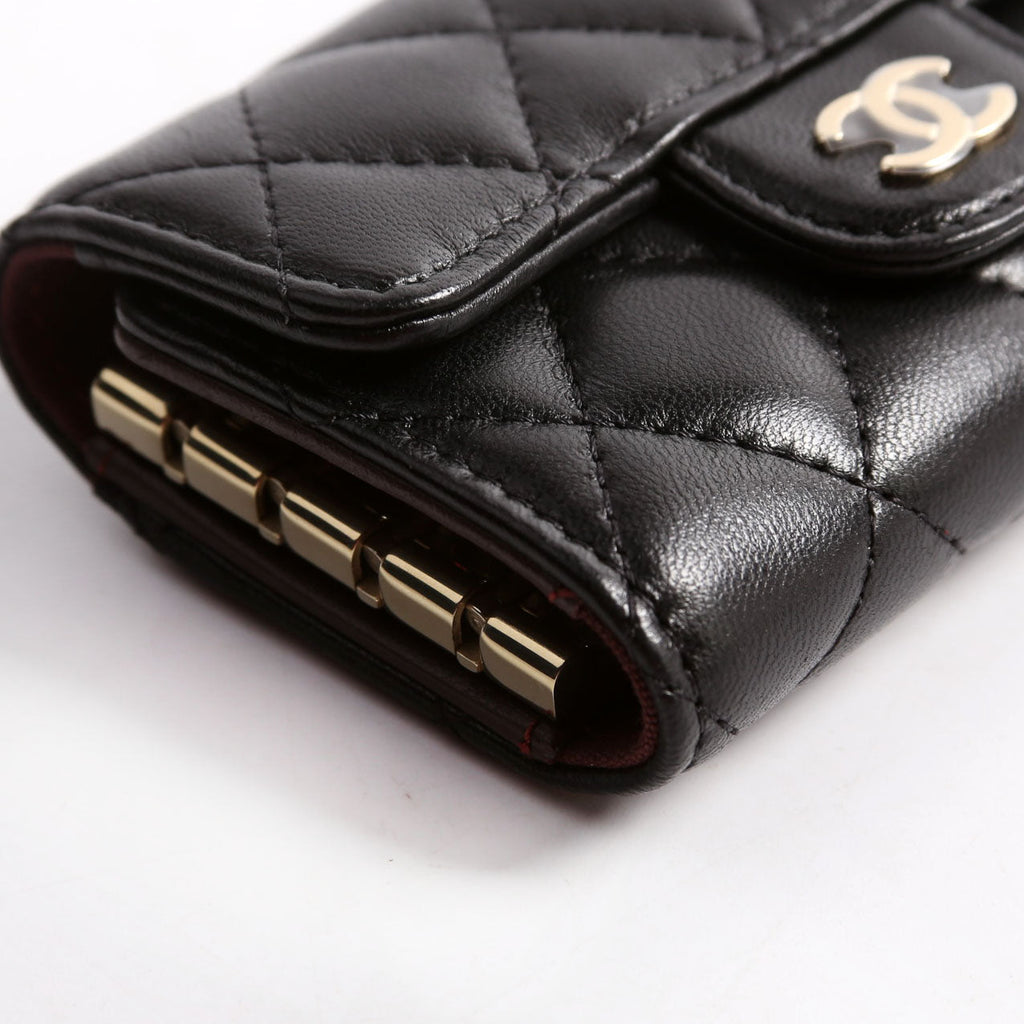 Classic Flap 4 Key Holder Lamb RFID Black