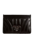 1MC208 Diagramme Calf Card Holder Black