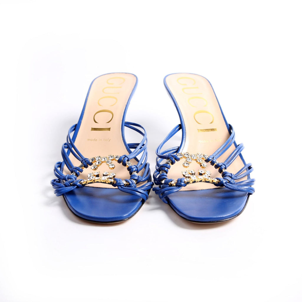 Crystal Interlock G 55mm Sandals Size 38